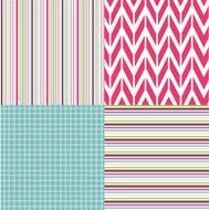 Set of seamless geometric patterns N31