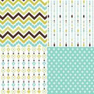 Set of seamless geometric patterns N33