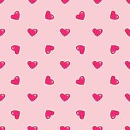 Vector doodle hand drawn Saint Valentine Day hearts seamless pattern