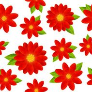 Seamless pattern with red flowers N5