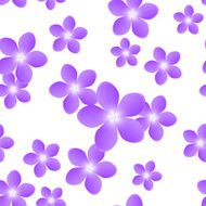 Seamless pattern with violet flowers