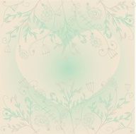 Cute vector background with vintage hearts