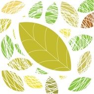 colorful autumn leaves Vector illustration N10