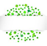 Vector illustration glittering confetti green celebration background