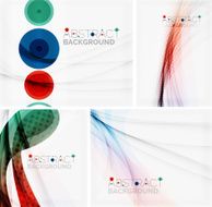 Set of abstract geometric backgrounds Waves triangles lines N26