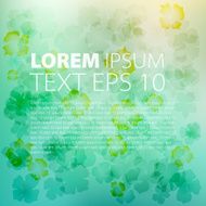 Transparent green flower Abstract floral place text