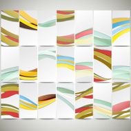 Abstract flyers set wave vector design