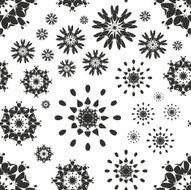 Seamless pattern with abstract flowers Repeating modern stylish geometric background N11