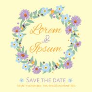 save the date template vector invitation card