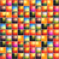 Glossy colorful mosaic square cells grid N6