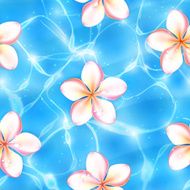 Flowers on the Water Surface Seamless Background Raster version