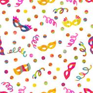 seamless pattern with carnival masks N7