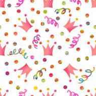 seamless pattern with carnival crown N3