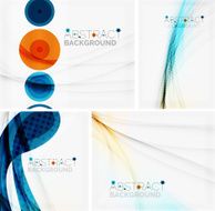 Set of abstract geometric backgrounds Waves triangles lines N29