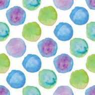 Watercolour polka dot seamless pattern N35