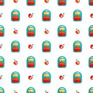 backpack and apple pattern