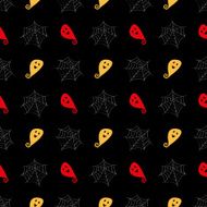 ghosts and cobwebs pattern