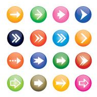 Set of color vector arrows