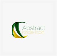 Clean elegant circle shaped abstract geometric icon Universal for any N4