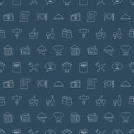 Restaurant line icon pattern set N2