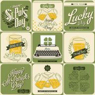 Vintage Saint Patrick&#039;s Day Typographical Background