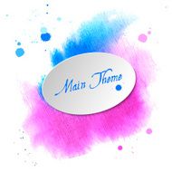 Watercolor design element pink-blue spot for the realization