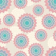 Seamless colorful abstract background made of simple flowers
