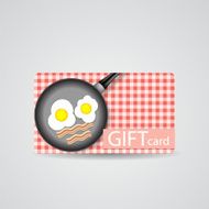 Abstract Beautiful Breakfast Gift Card Design Vector Illustrati