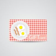 Abstract Beautiful Breakfast Gift Card Design Vector Illustrati N2