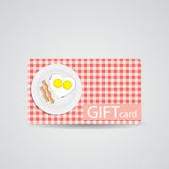 Abstract Beautiful Breakfast Gift Card Design Vector Illustrati N3