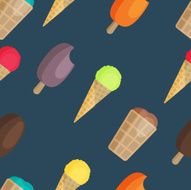 Seamless abstract background made of colorful ice cream