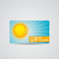 Abstract Beautiful Sunny Gift Card Design Vector Illustration