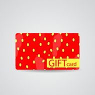 Abstract Beautiful Strawberry Gift Card Design Vector Illustrat
