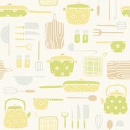 Kitchen utensils pattern