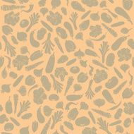 Seamless pattern with silhouette vegetables N5