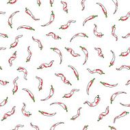 red hot chilli pepper seamless pattern N3