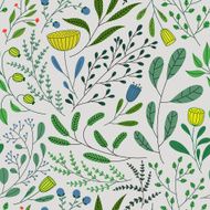 Fflowers green pattern