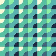 Retro Geometric Blue Pattern Vector seamless background N2