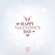 Valentines day illustrations and typography elements N3