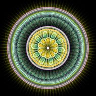 Stylized flower ornament
