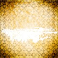 Grunge paper background with damask pattern N7