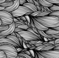 Abstract vector seamless pattern - waves clouds