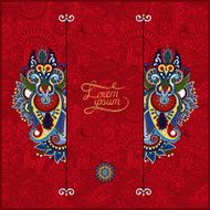 red floral ornamental template with place for your text