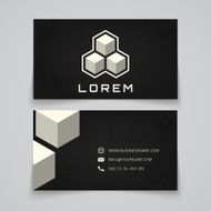 Business card template Abstract cubes concept logo