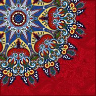 red round pattern in ukrainian oriental ethnic style