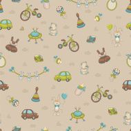 Seamless pattern for baby boy N2