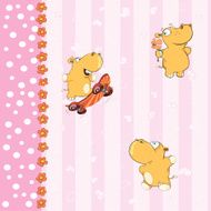 wallpaper with little hippos