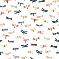 Seamless dragonfly pattern N3