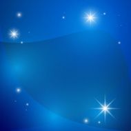 bright blue background and stars - vector