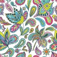 Summer Pattern with Indian Motifs